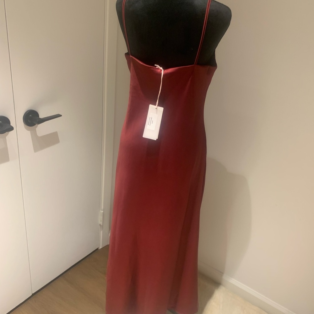 NWT Vanessa Zani Slip Dress Red Wine Made in Italy Medium